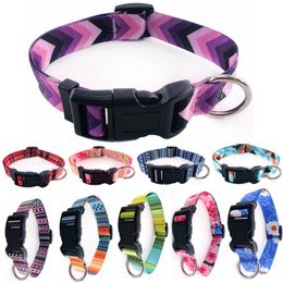 10 Colours Pet Cat Dog Collars Comfortable Colourful Adjustable Collar Fadeproof Sublimation Printing Designer Bohemian British Style