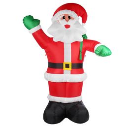 2.4m LED Inflatable Santa Claus Inflatable Toys Shop Yard House Garden Party Christmas Outdoors Home Ornaments