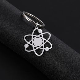 The Bigbang Theory Atom Key Chain Women Men Stainless Steel Physics Chemistry Science Pendant Keyring Holder Jewellery Gift