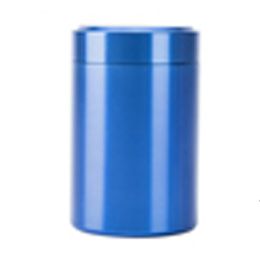 Portable Jar Tea Tin Box Titanium Aluminium Alloy Small Cylinder Sealed Cans 45*70mm Coffee Tea Tin Mini Container Storage Boxes LLF8620