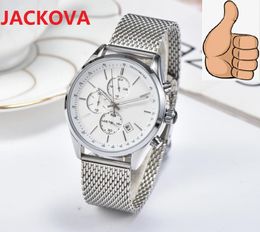 All Dials Working Big 43mm Quartz Chronograph Mens Watches High quality Fashion Man luxury Top model star fashion business choice Wristwatch Relogio Masculino