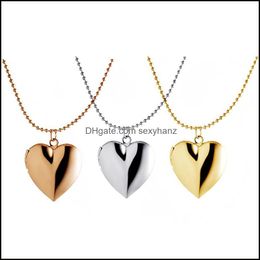 Pendant Necklaces & Pendants Jewelry Fashion Heart Diy Openable Locket Po Box Necklace S766 Drop Delivery 2021 Jewkq