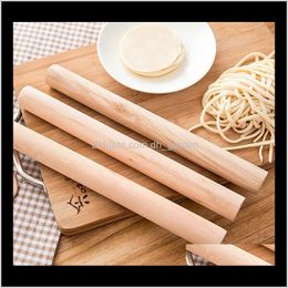 Pins Pastry Boards Bakeware Kitchen, Dining Bar Home & Garden Drop Delivery 2021 Natural Wooden Rolling Pin Fondant Cake Decoration Kitchen T