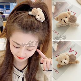 Plush Bear Claws Ladies Hair Styling Accessory Fur Ball Catch Hair Clip Cartoon Cute Animals Headwear Ponytail Hair Accessories