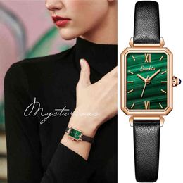 SUNKTA Luxury Brand Quartz Women Watches Fashion Leather Wristwatches Life Waterproof Clock Ladies Watch Gifts For Women Relojes 210517