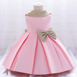 Girl's Dresses Summer Ceremony 1st Birthday Dress For Baby Girl Clothes Beading Wedding Princess Ball Gown Party Infant Vestidos