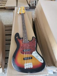 Ready In stock 4 Strings Electric Bass Guitar with Retro Body,Yellow Neck,Can be customized