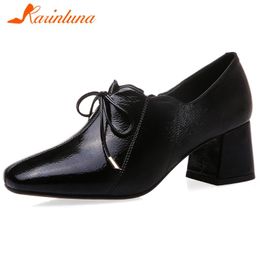 Dress Shoes KARIN 2021 High Heels Work Pumps Fashion Patent PU Ol Women Cool Spring Office Solid Woman