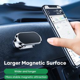 Mini F16 Magnetic Car Phone Holder Stand for Smartphones 12 pro Max Wall Metal Magnet GPS Car Mount Dashboard