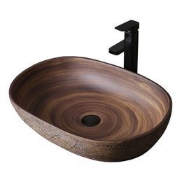 Ceramic Art Basin Sinks Counter Top Wash Basin Vessel Sinks Oval Washing Basin Bathroom Sinks