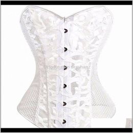 Bustiers & Corsets Womens Underwear Apparel Drop Delivery 2021 Hollow Mesh Corset For Women Burlesque Lace Up Gothic Bustier Overbust Corsele