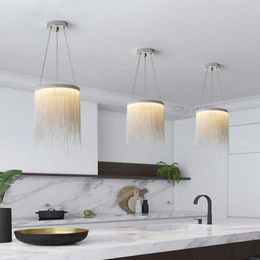 Pendant Lamps Modern Aluminium Chains Lamp Suspension Light For Living Room Bedroom Fixture Led Lustres Window Home DecorPendant