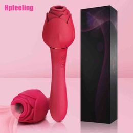 Nxy Sex Vibrators Rose Shape Vaginal Suction for Women Clit Sucker Stimulator Female Dildo Intimate Toy 1207