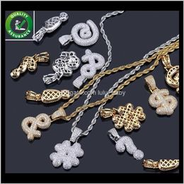 Hip Hop Mens Gold Chain Pendants Diamond Necklace Iced Out Cz Symbol Bling Luxury Pandora Style Charms Rapper Rock Zvkas Necklaces Cnraj