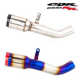 2017 2018 2019 For Honda CBR1000 CBR1000RR Motorcycle Middle Link Pipe Tail Exhaust Vent Tubes Stainless Steel Set Connect Refit