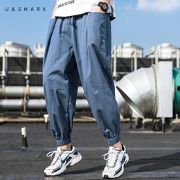 U&SHARK Arrival Mens Hip Hop Cargo Pants Streetwear Casual Harem Pants Black Blue Army Green Loose Fit Leisure Trousers Male 210603