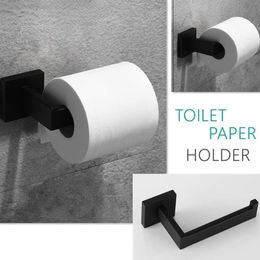 Toilet Paper Holders Square Base Holder Stainless Steel Tissue Roll Hanger Wall Mount WC Bathroom Accessories