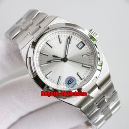 6 Style Top Quality Watches K6F 4500V/110A-B126 41mm Overseas Cal.5100 Automatic Mens Watch Sapphire Silver Dial Stainless Steel Bracelet Gents Sports Wristwatches