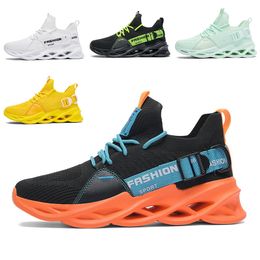 Wholesale men women running shoes blade Breathable shoe triple black white Lake green volt orange yellow mens trainers outdoor sports sneakers size 39-46