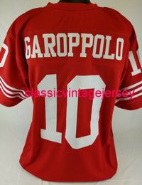 Men Women Youth Jimmy Garoppolo Custom Sewn Red Football Jersey XS-5XL 6XL