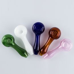 Y220 Smoking Pipe About 4.33 Inches Star Screen Perc Tobacco Spoon Bowl Colorful Dab Rig Glass Pipes