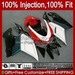 Injection Fairings For DUCATI 848 Red blk green 1098 1198 S R 848R 1198R Bodywork 18No.17 848S 1098S 2007 2008 2009 2010 2011 2012 1098R 1198S 07 08 09 10 11 12 OEM Body Kit