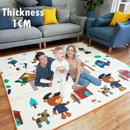 Baby Play Mat Waterproof XPE Soft Floor Playmat Foldable Crawling Carpet Kid Game Activity Rug Folding Blanket Educational Toys 210402