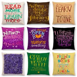 Cushion/Decorative Pillow Colourful Decorative Letters Meaningful Saying Gorgeous Words Books Love Dream Short Sentences Cushion Sofa Throw