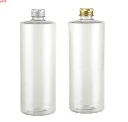 20 x 500ml Big Capacity Clear Transparent Lotion and Cosmetic Orifice Reducer Bottle with Gold Sliver Cap