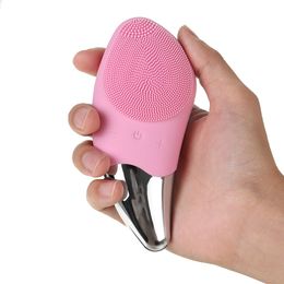 Electric Facial Skin Cleaner Massager Silicone Rechargable IPX7 Waterproof Face Cleanser