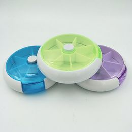 7 Days Storage Box Mini Round Portable Travel Sort Tablet Holder Organiser Container Cases Bottles