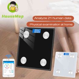 Accurate Digital Body Scale LED Display Glass Electronic Scales Smart Body Water Content BMI Testing Health Measurement Monitor H1229