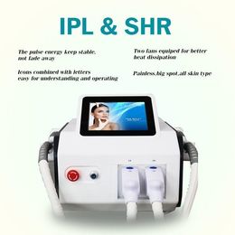 High Quality Multifunctional Ipl Painless Hair Removal Machine Two Handles Wrinkle Treatment Device Ce Approved