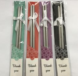 2021 Wholesale 240pairs Stainless-Steel Chopsticks wedding chopsticks Best Gifts for wedding business birthday Home Tableware Wedding gift1