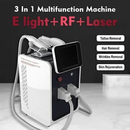 CE approved 3 in 1 Portable Multifunction Skin Tightening Beauty Equipment Laser Hair Tatoo Removal Machine IPL+RF+Nd Yag Laser Devices