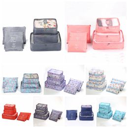 Travel Storage Bags Set Portable Tidy Suitcase Organiser Clothes Packing Home Closet Divider Container Bag 6 Pcs High Quality