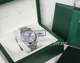 Watches Factory Sales Automatic Movement 40MM MENS SS/18K WHITE GOLD GREY ARABIC MODEL #116334 Wristwatch With Original Box Super Luminous Diving Watch