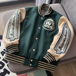 Varsity Baseball Jacket Men Clothing Women Bomber Coats Harajuku Racer Streetwear Motorcycle Techwear Brand Parkas Cropped 2021 Men's Jacket