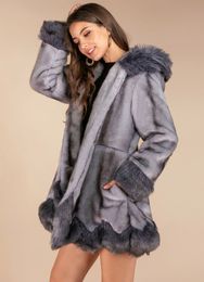 ON SALE fashion faux fur jacket mink overcoat winter women's long furs coat women Oversized Luxury Gift coats for Wife