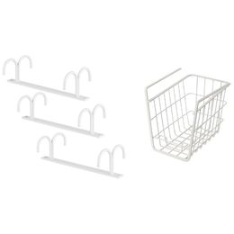 Kitchen Storage & Organisation 3 Pcs Mug Rack Under Cabinet-Coffee Cup Holder 1 Shelf Basket Wire Hanging Shelves Baskets