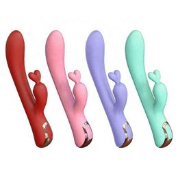 NXY Vibrators Waterproof Personal Dildo G Spot Rabbit Vibrator Adult Sex Toys with Bunny Ears for Clitoris Stimulation 0105