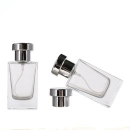 35ml Glass Refillable Square Glass Atomizer Perfume Bottle Cosmetic Empty Container