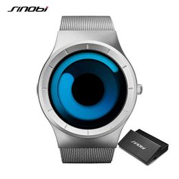 Sinobi High Quality Unique Vortex Concept Watches Men's 316l Stainless Steel Modern Trend Fashion Sport Wristwatch Reloj Hombre Q0524