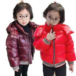 Baby Girl Clothes Winter Casacos De Inverno Feminino Boys duck Down Jacket Kids Fashion Parka Children Thicken Warm Snowsuit 211027