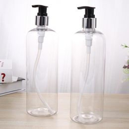 Storage Bottles & Jars 3PCS 500ml Transparent Shower Press Pump Bottle Empty Subpackaging Round Shoulder Reusable Soap Hand