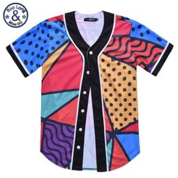 Baseball Jersey Men Stripe Short Sleeve Street Shirts Black White Sport Shirt XAO1001