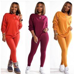 2020 Two Piece Set Women 2 Piece Set Stacked Leggings Clothes For Women Outfits Stacked Pants Tracksuit Female Fall Clothes X0428