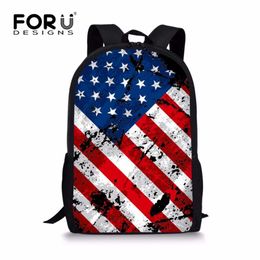 Classic UK USA Flag Backpack Primary Children Kids Bagpack Elementary Art Painting American Flag Schoolbag Rucksack Personalized X0529