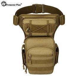 PROTECTOR PLUS Tactical Legs Bag Military Waist Bag 1000D Nylon Waterproof Men Outdoor Sport Climbing Hiking Camping Travel Pack Y0721