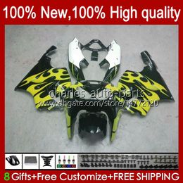 OEM yellow flames new Body For KAWASAKI NINJA ZX7R ZX750 1996 1997 1998 1999 2000 2001 2002 2003 Bodyworks 28HC.79 ZX 7 R ZX 750 ZX 7R ZX-750 ZX-7R 96 97 98 99 00 01 02 03 Fairing